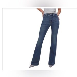 Good American Dark Blue Flare Jeans